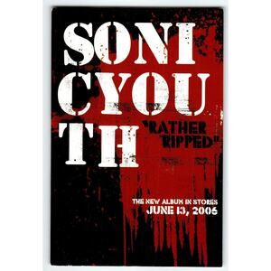 Sonic Youth Rather Ripped CD Album Promo Postcard Vintage Punk Rock
